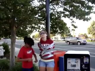 Cums Cutie Taped To Pole By Sidewalk Sixtynine