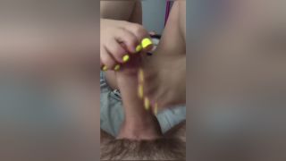 Sexu Teenage Babe With Yellow Toe Nails Delivering Impressive Handjob And Footjob Hot Girl Fuck