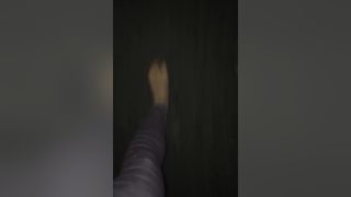 GirlScanner Amateur Blonde Worships Her Own Dirty Feet After Walking Barefoot On Mud Late Night Mexican