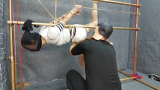 Blow Job Contest Chinese Lady Tied On Rack And Nylon Hooded...