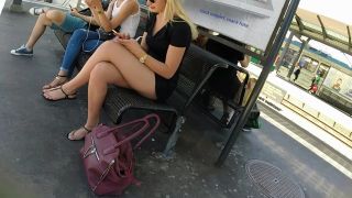 Asstr Breathtaking Blonde In Hot Dress And Flip-flops Teases With Her Legs & Feet In Public Step Dad