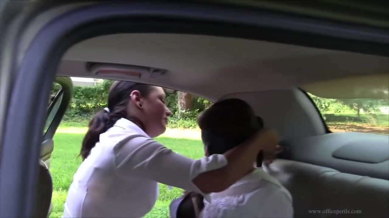 Gay Studs Two Office Girls Tie Each Other Up In The Car Mofos