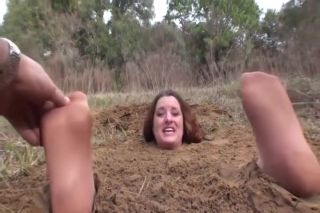 Big Black Cock Girl Buried And Feet Tickled NSFW