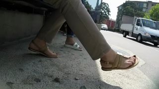Car Sexy Feet In The Street Ginger