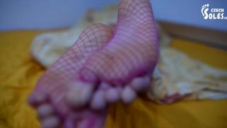 TagSlut Worshipping My Sleepy Wifeys Sexy Feet In Fishnet Stockings Late Hours Diamond Foxxx