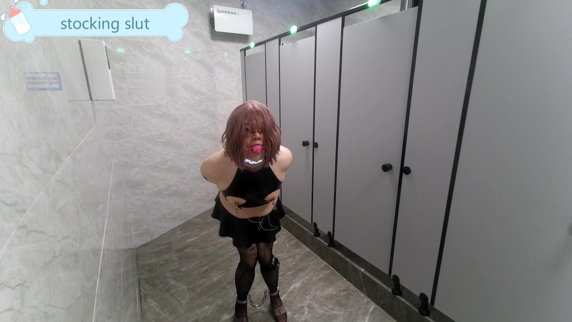 Bukkake Japanese Slut Self-bondage In Public Toilet 4 Femdom