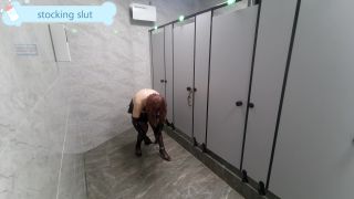 MotherlessScat Japanese Slut Self-bondage In Public Toilet 4 Big Natural Tits
