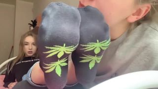 Orgy Sniffs Her Sexy Russian Girlfriends Nasty Socks And Licks With Tall Blonde Fleshlight