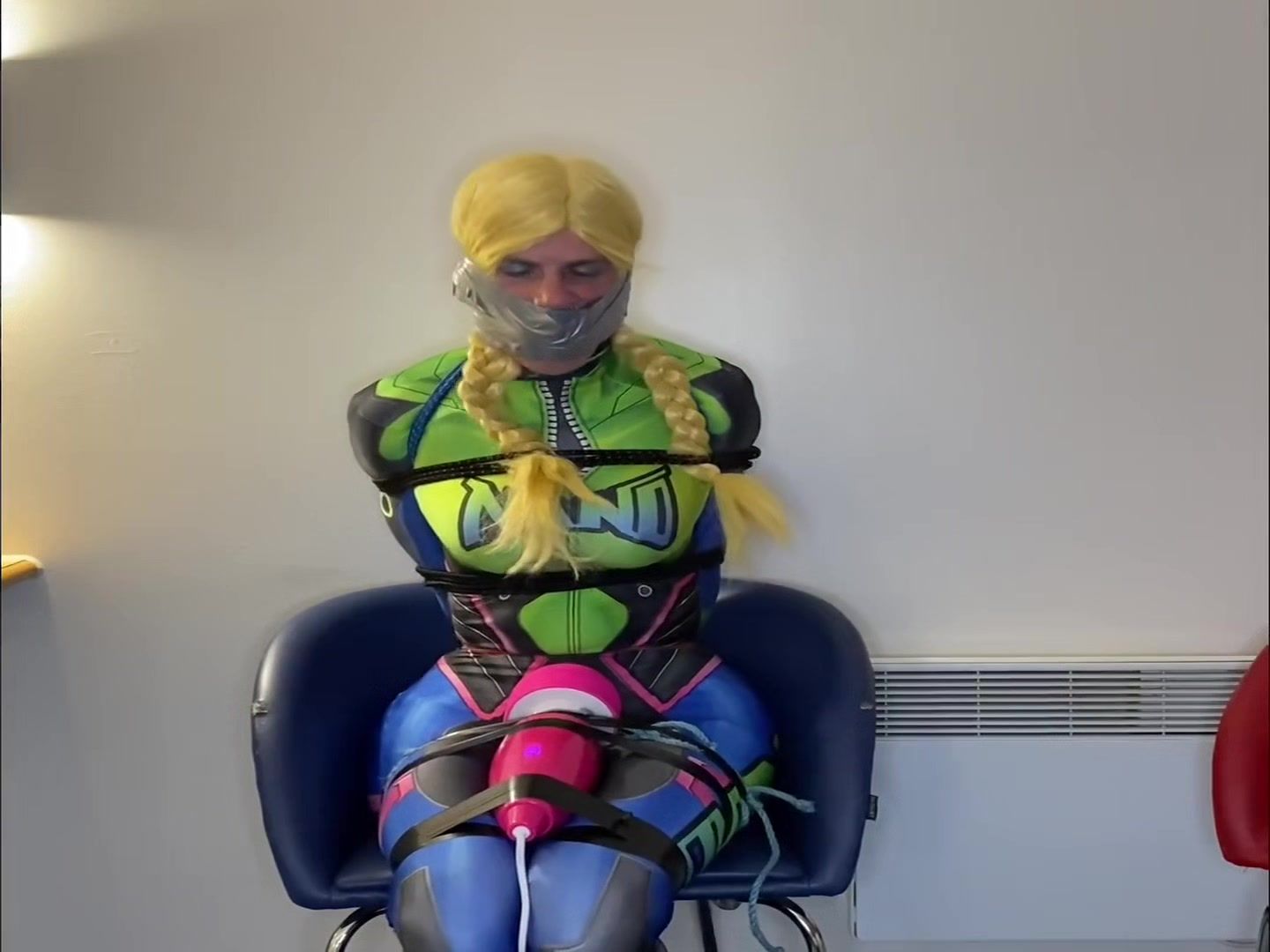 Hot Naked Girl Cd Bound, Gagged And Cumming In Costume - D Va Footfetish - 1