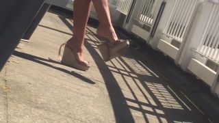 For Graceful Milf Secretly Filmed By Horny Voyeur Dangling Her Shoes Spycam