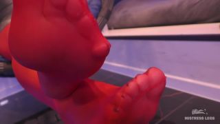 Twerk Toes Wiggling In Red Shiny Pantyhose VLC Media Player