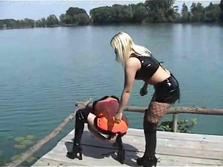 Sloppy Blowjob Outdoor Strap-on Femdom Real Sex