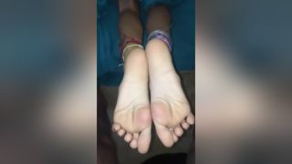 Flexible Petite Honey On Her Tummy Getting Her Lovely Feet And Soled Jizzed Peituda