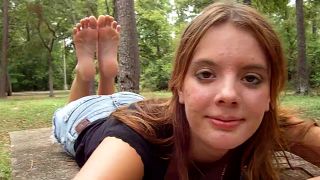Wam Amateur Feet Showcased In Outdoor Closeup Pigtails