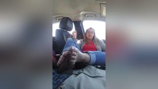 Putas Fat Blonde Puts Cream On Her Feet Before Giving Me A Footjob In The Ca OnOff