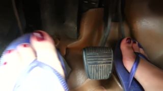 Shemale Porn Watch These Gorgeous Feet With Red Painted Toenails Pump Those Pedals Hard Young