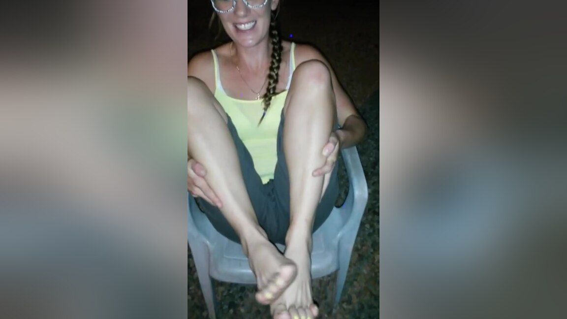 Lesbos Amateur: This Gorgeous Blond Girl Is Talked Into Showing You Her Luscious Feet 18QT