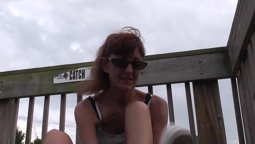 Exposed Older Woman Kicks Back On Her Porch And Shows You What Shes Got Under Those Socks Clitoris - 1