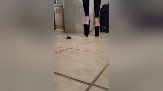 Chinese Tall Heels Obliterating A Small Toy Cum On Face