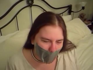 AbellaList Struggling To Get The Tape Gag Off Assfingering
