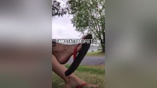 Interacial Foot Fetish Lovers - Tanks Shoe Dangle Foot Tease In Flip Flops HardDrive