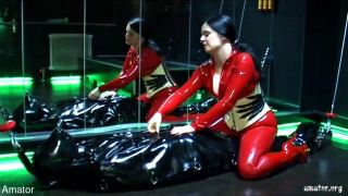Brunette Lady Isis In Rubber Mummification Full Movie