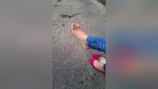 Sex Changing Shoes In Blue Jeans.. Showing Off Her Shoe Collection Lesbians