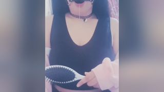 Dildos Gagged Girl Spanking Tits With Hairbrush Gorgeous