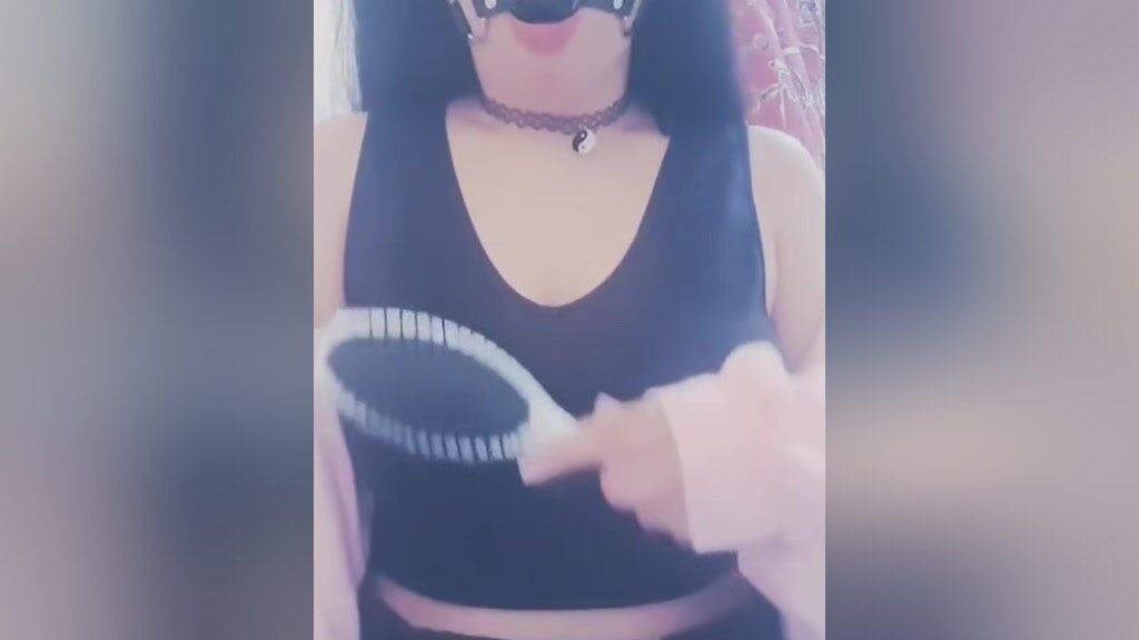 cFake Gagged Girl Spanking Tits With Hairbrush Huge Ass