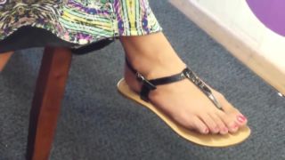 DailyBasis Sensational Teenage Girl In Summer Dress Wearing Lovely Flip Flops Over Her Sexy Feet Bangbros