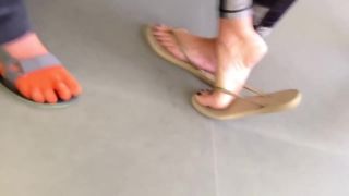 Hetero Amateur Girl Showing Her Incredible Soft Feet In Flip Flops In Public Gay Uncut