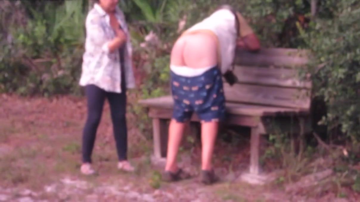 One Nature Area Surveillance Camera Catches Couple Practicing S&m And Fornicating Naked Sex