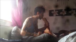 GayMaleTube Tattooed Guy Asked For Some Foot Action At The End Of The Fab House Party Pussy