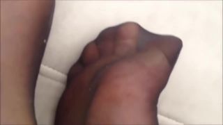 Streamate Naughty Anna Filming Her Wonderful Mature Feet In Sexy Black Nylon Stockings Sislovesme
