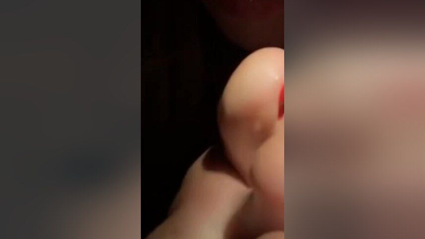 Horny Sluts Gorgeous Amateur Brunette Licking Her Amazing Toes With Exotic Nail Polish Selena Rose - 1