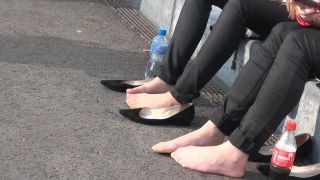 TXXX Petite College Girls Resting Their Lovely Feet In Nylon Stockings In Public 7Chan