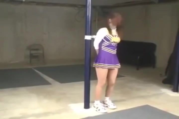 SpicyTranny Cheerleader Bound And Caged Up Chunky - 1