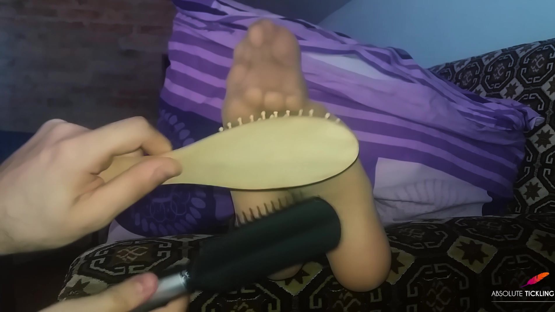 Massage Tickling Ticklish Feet In Nylons Suck Cock
