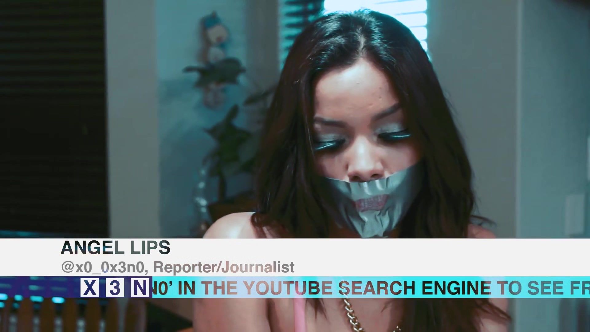 Pussy To Mouth Tape Gagged News Reading DaPink