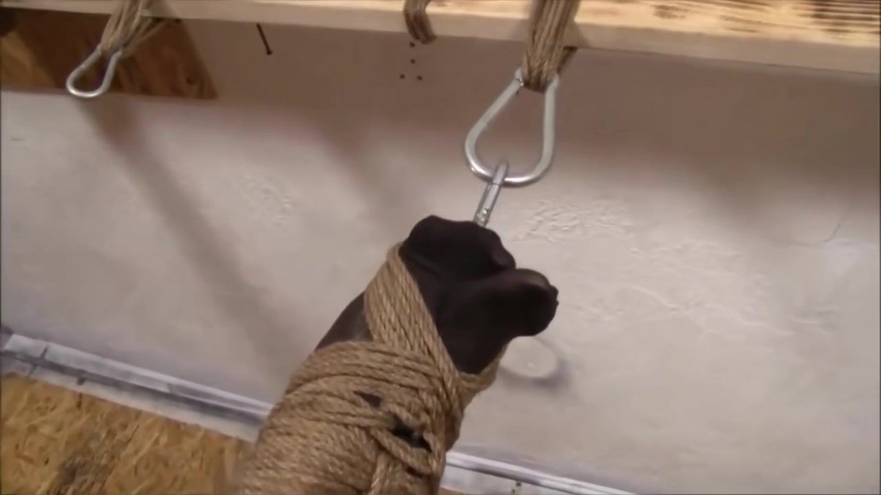 Buttfucking Inverted Suspension In Tight Ropes Stockings - 1