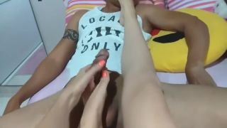 Gay Group My Sexy Feet With Peach Nail Polish Doing Magic On My Boyfriends Dick Clip