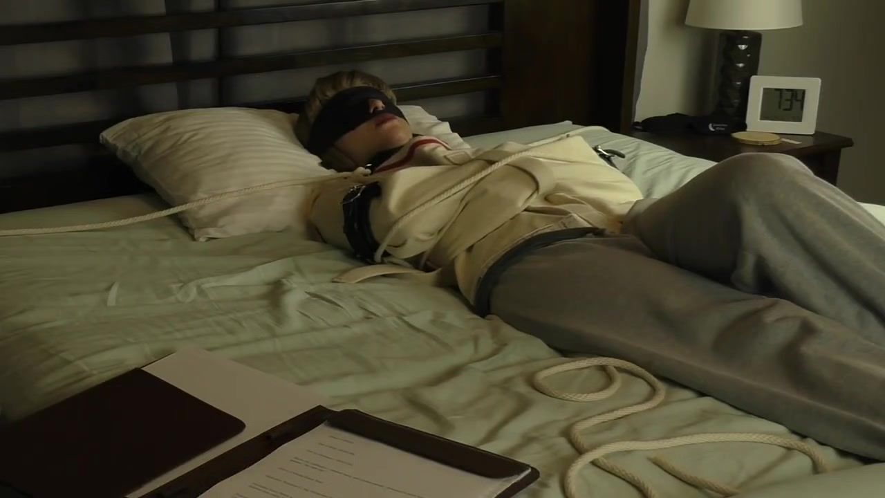Gay Straight Blindfolded With Straight Jacket On Bed High Definition