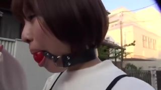 Vintage Asian Teen With Gag Fetish Walks In Public And Fucked Boobies