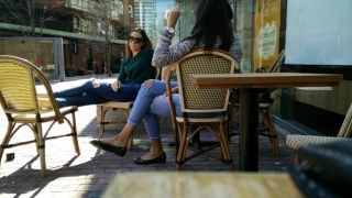 Fucking Two Delicious Brunettes Get Their Candid Feet Filmed At The Caffe Asa Akira