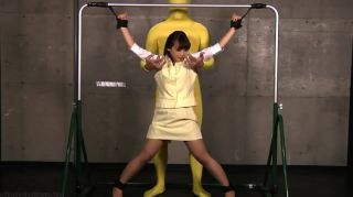 Glory Hole Japanese Office Lady Tied To Frame And Tickle Nuru