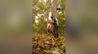 Gagging Suspension Im Wald French