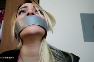 Vanessa Cage You Into Low Angle Footage Of A Girl Tape Gagged For 5? Solo