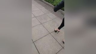 Classy Sexy Local Stripper Caught Walking In Public In Sexy Platform Heels Girl On Girl