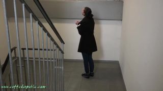 Gozo Cuffed In Public Corridor QuebecCoquin