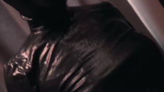 Public Chinese Hooded Leather Slave Big Black Cock